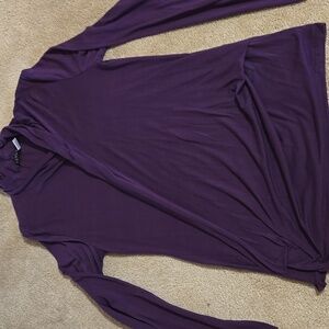 Purple long sleeve wrap top